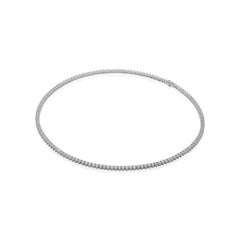 Diamond Tennis Necklace in 14K White Gold with 12.30ct of Diamonds