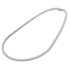 Diamond Tennis Necklace in 14K White Gold with 12.30ct of Diamonds