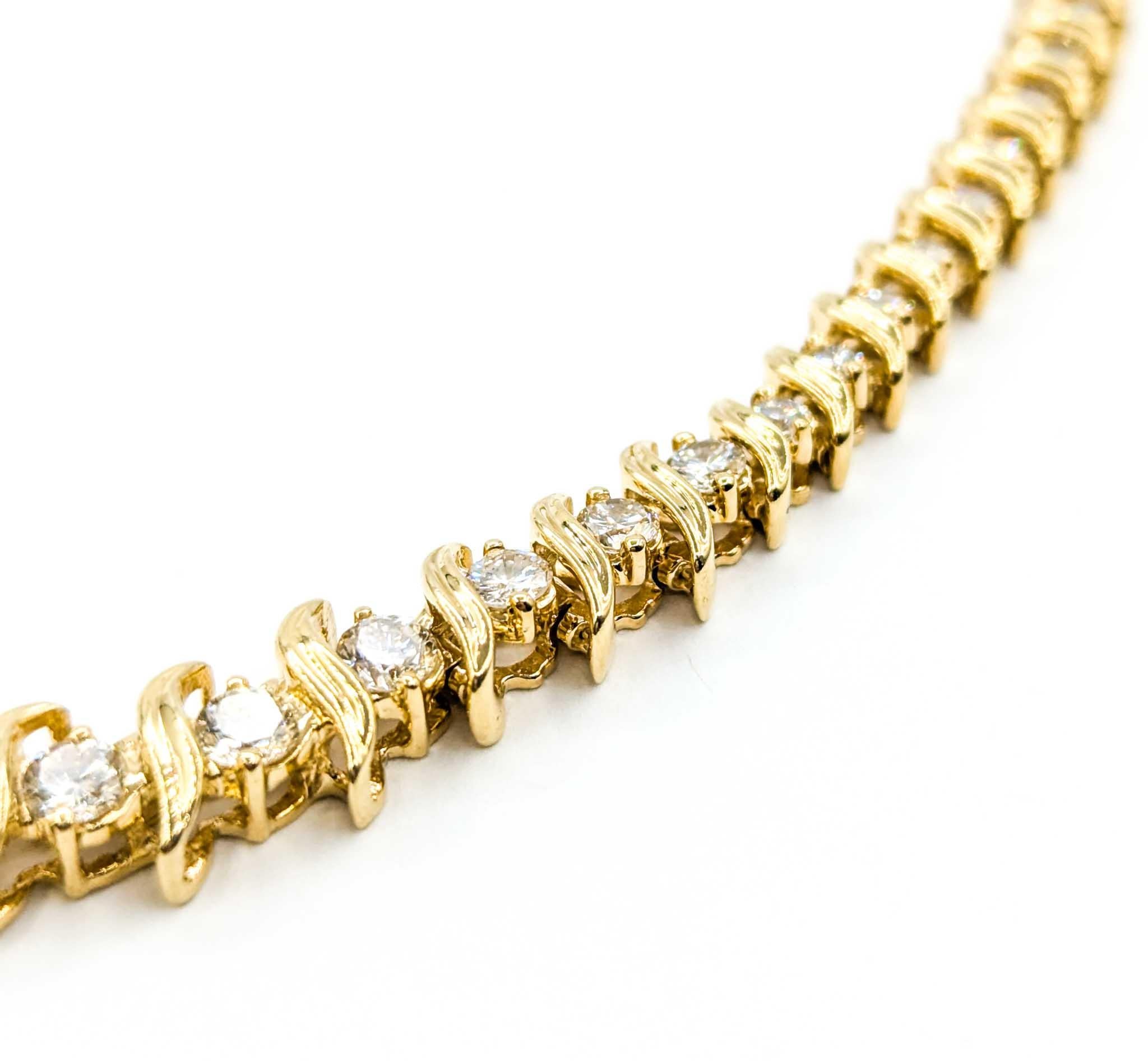 Diamond Tennis Necklace in 14k Yellow Gold 5