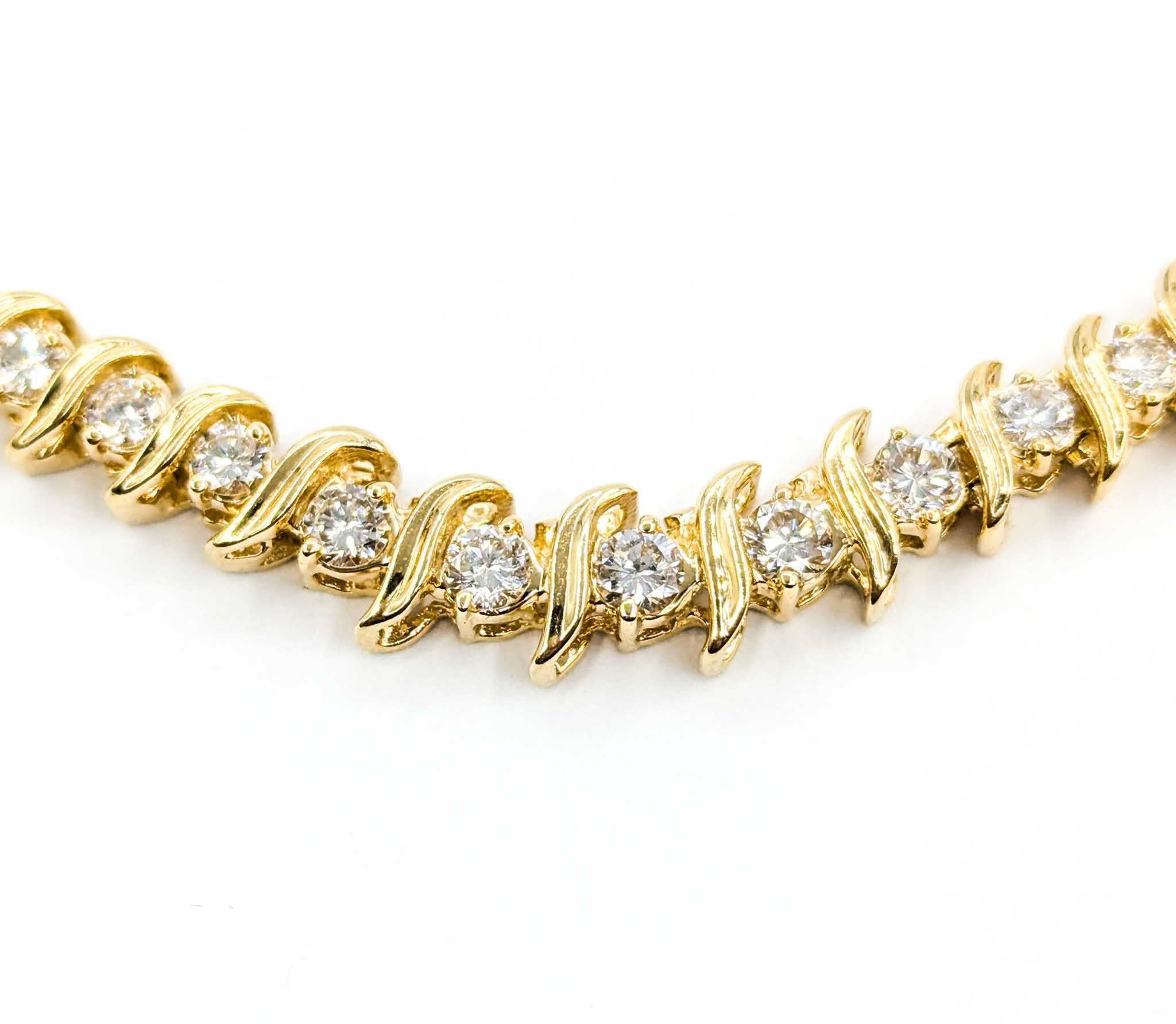 Diamond Tennis Necklace in 14k Yellow Gold 6