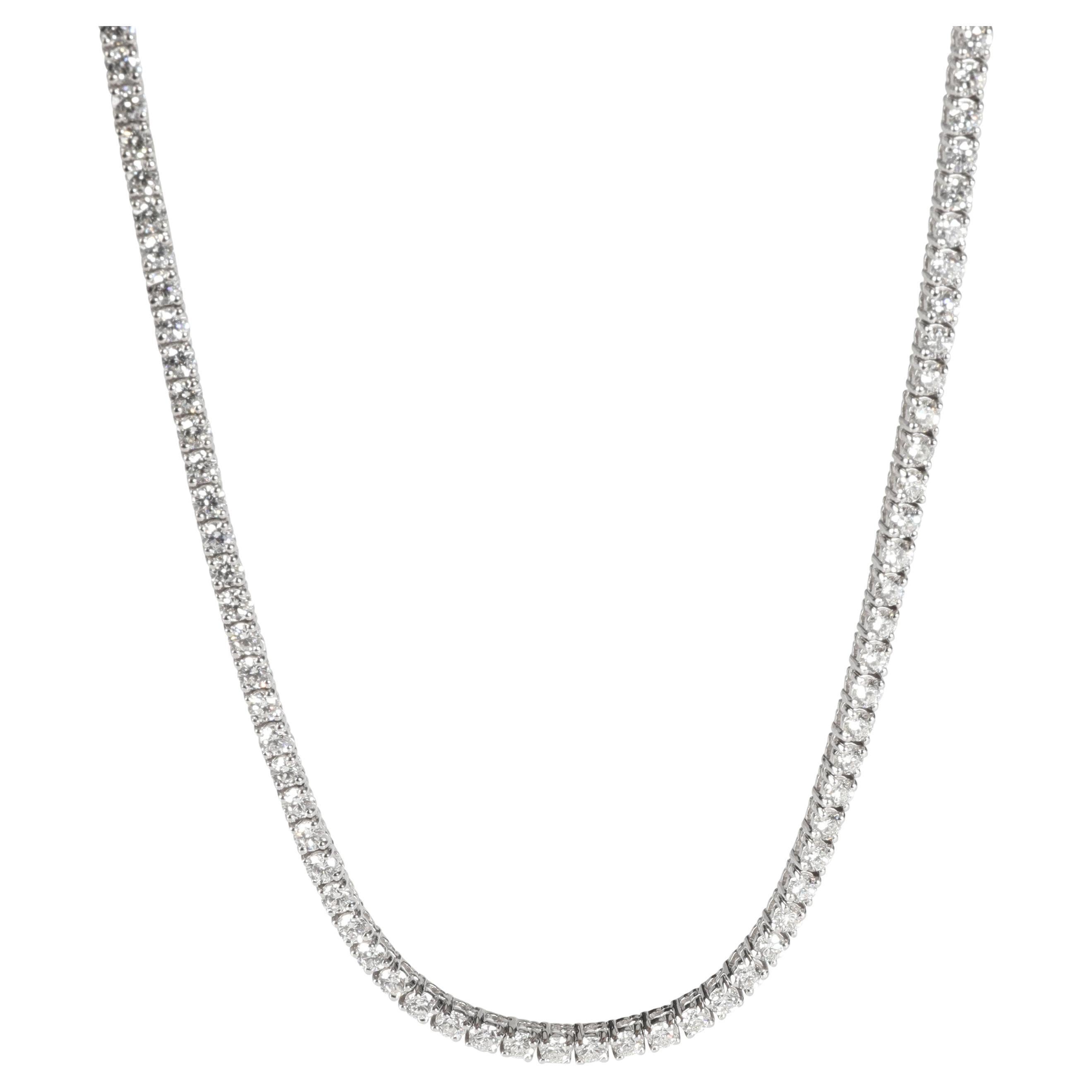 Cartier Essential Lines Diamond Tennis Necklace in 18K White Gold 7.41