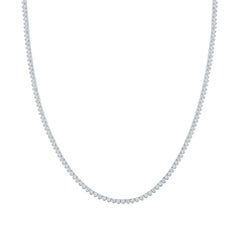 Three Prong Diamond 14K (or 18k upon request) Gold Tennis Necklace