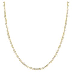 Drei Zacken Smaragd Stein 14K Gold Tennis-Halskette