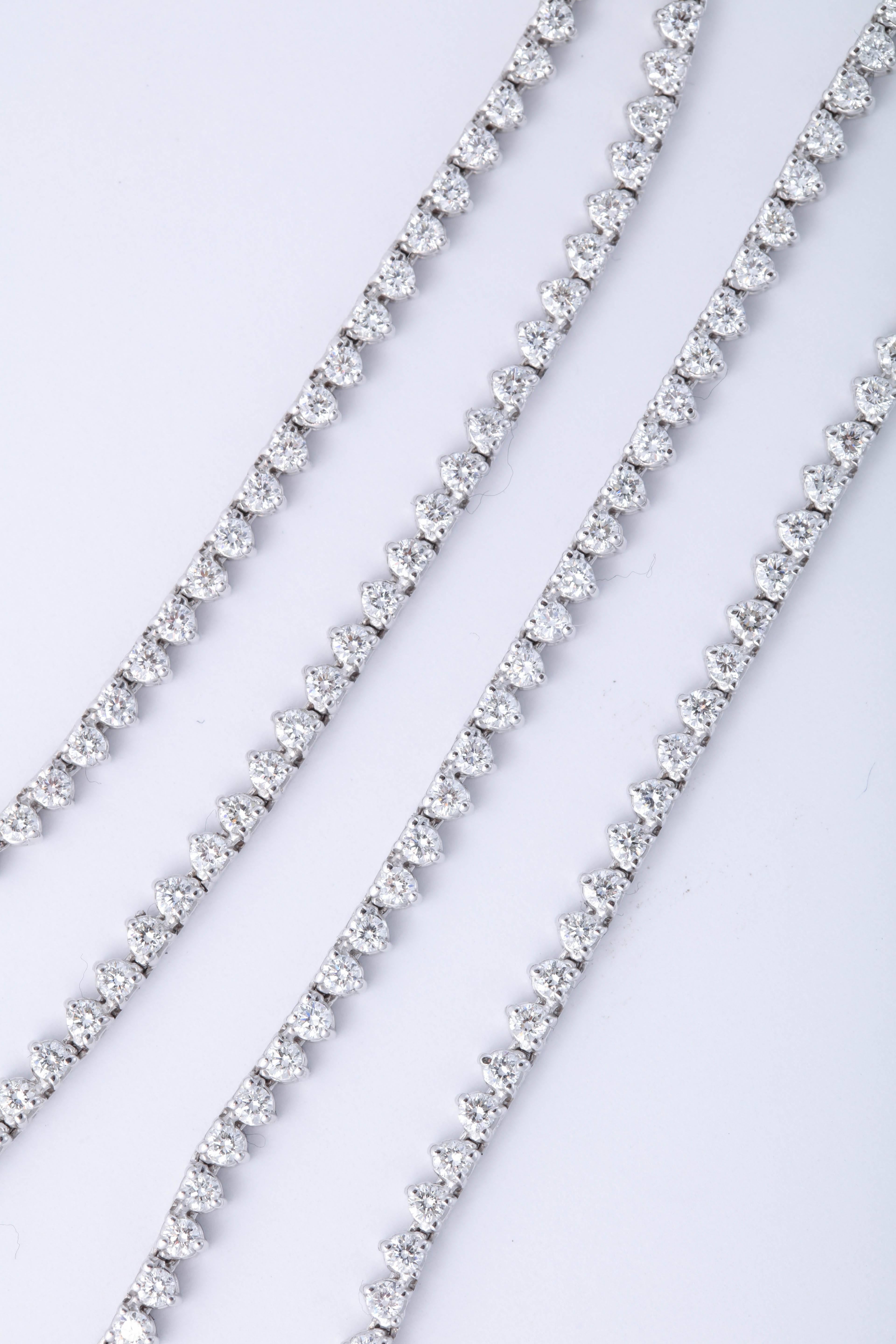 Diamant-Tennis-Halskette im Zustand „Neu“ im Angebot in New York, NY