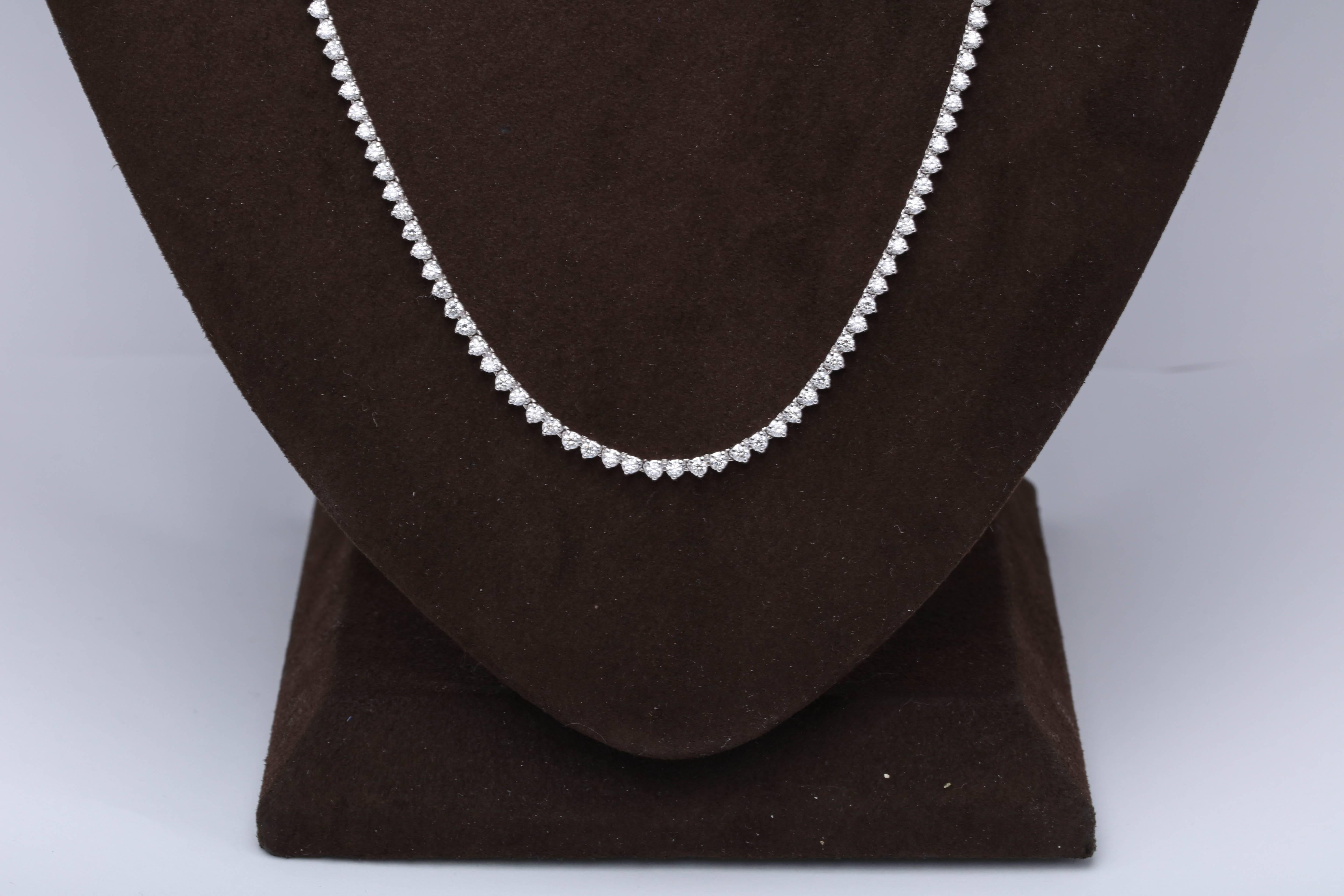 Diamond Tennis Opera Necklace 2