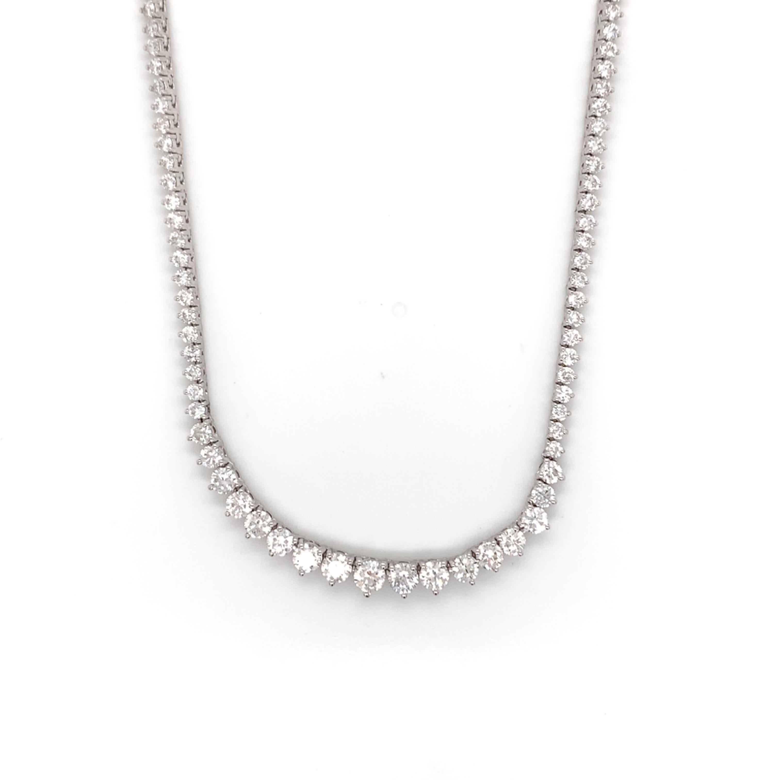 Brilliant Cut Diamond Tennis/Riviera Necklace
