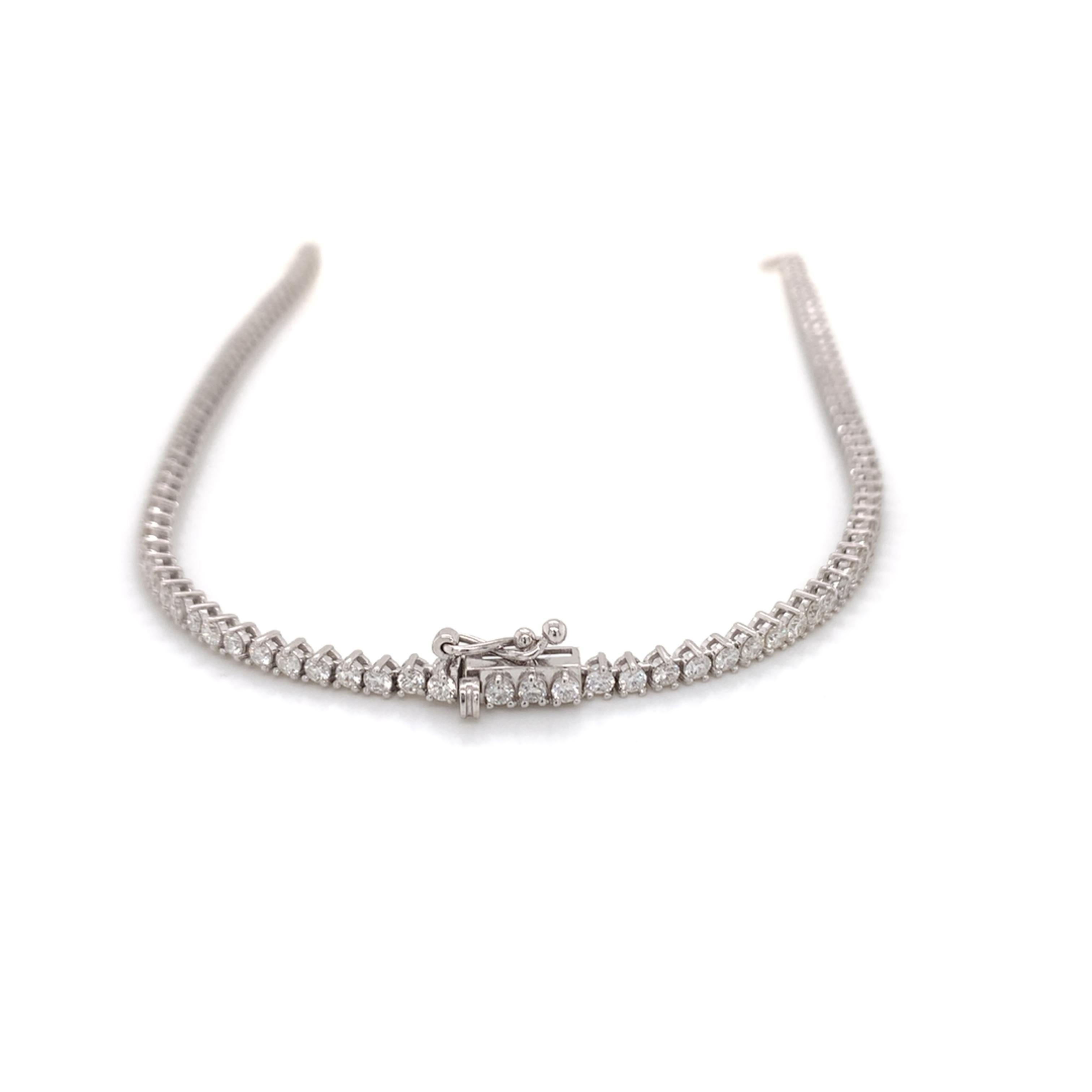 Diamond Tennis/Riviera Necklace In New Condition In Miami, FL