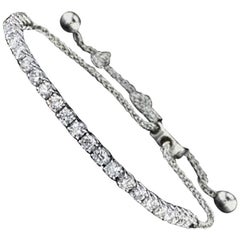 Bracelet tennis en or blanc et diamants