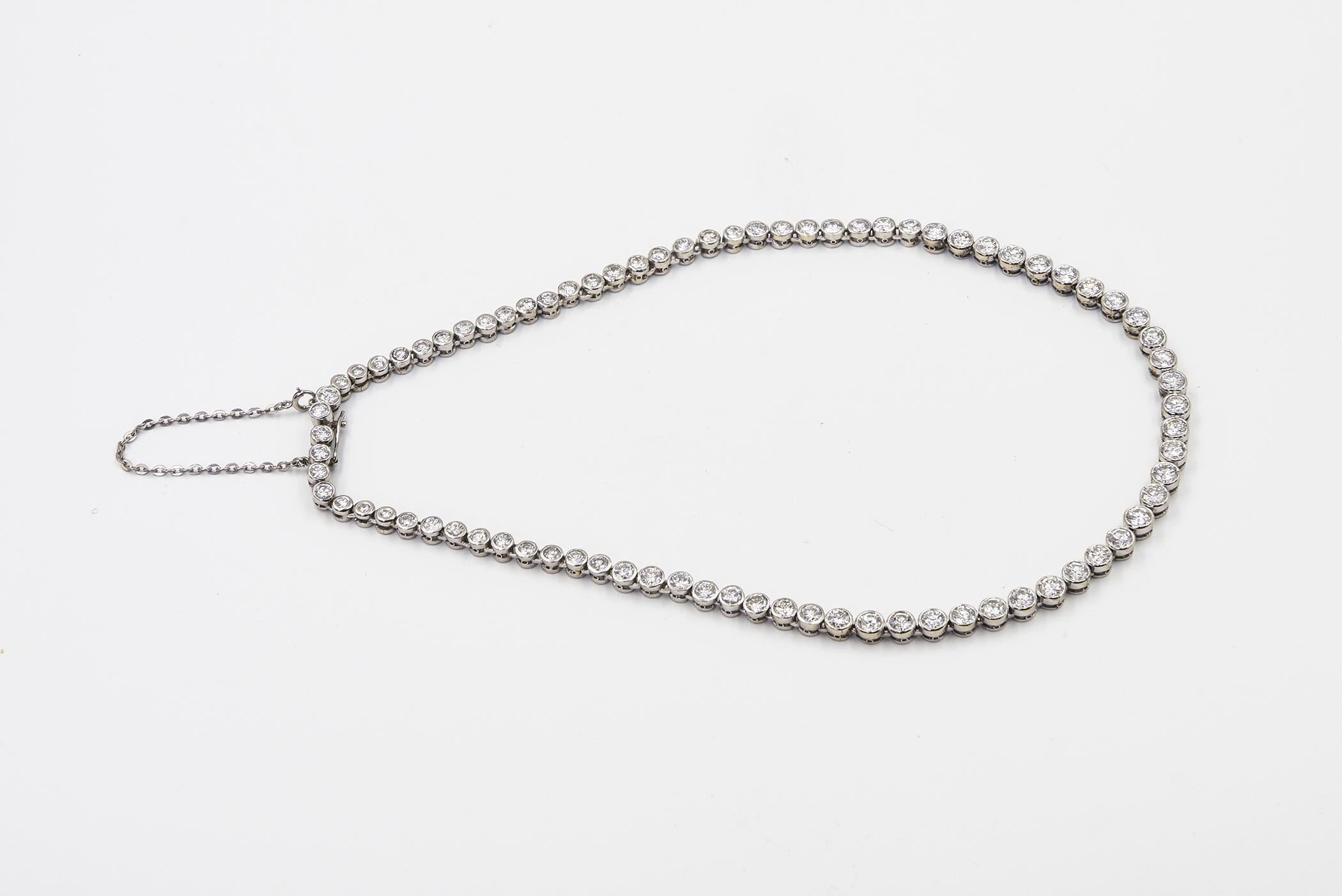Collana Tennis con diamanti in oro bianco in vendita 2