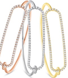 1.01 Diamond Stackable Bangle Bracelet in 18 Karat Yellow Gold