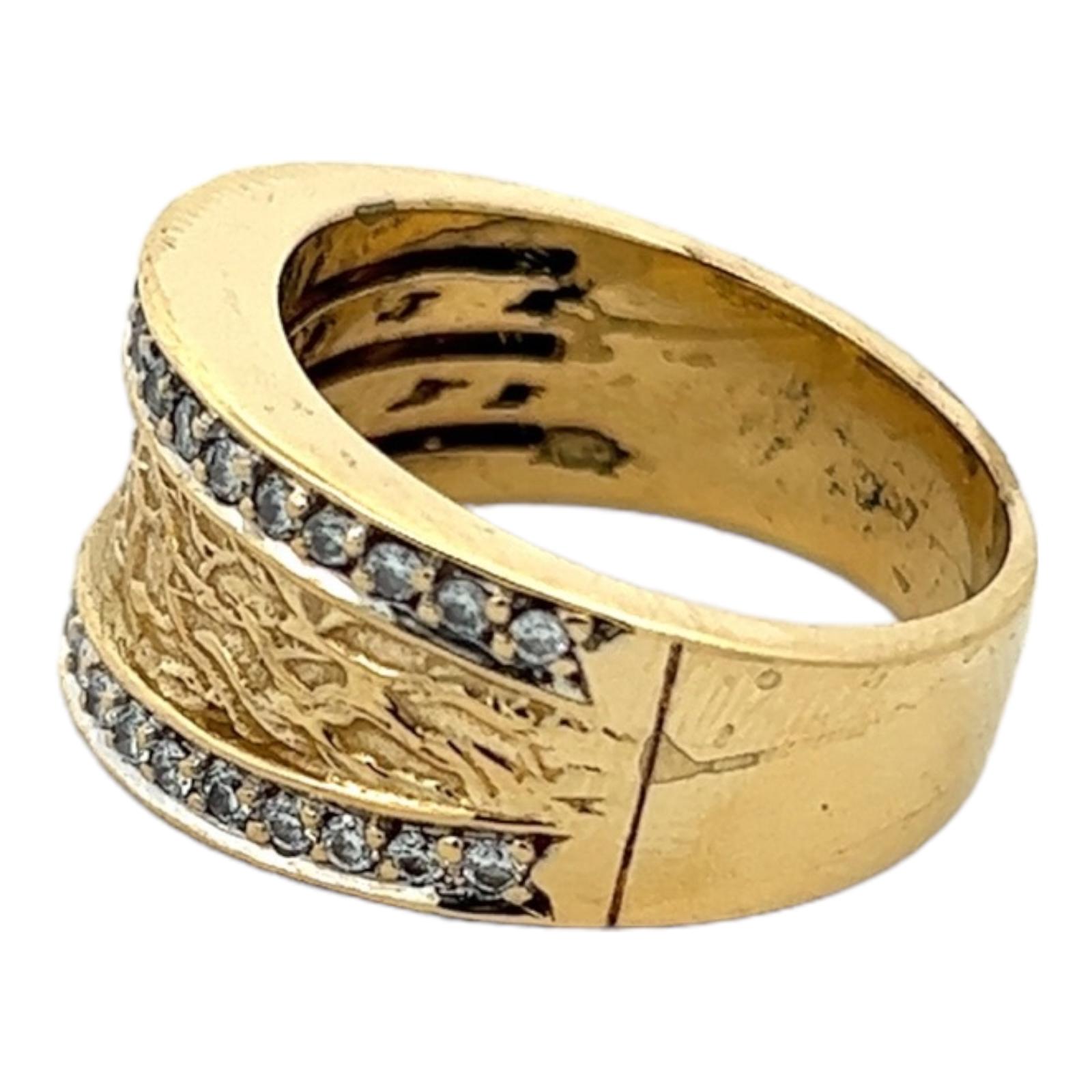 vintage gold cigar band ring