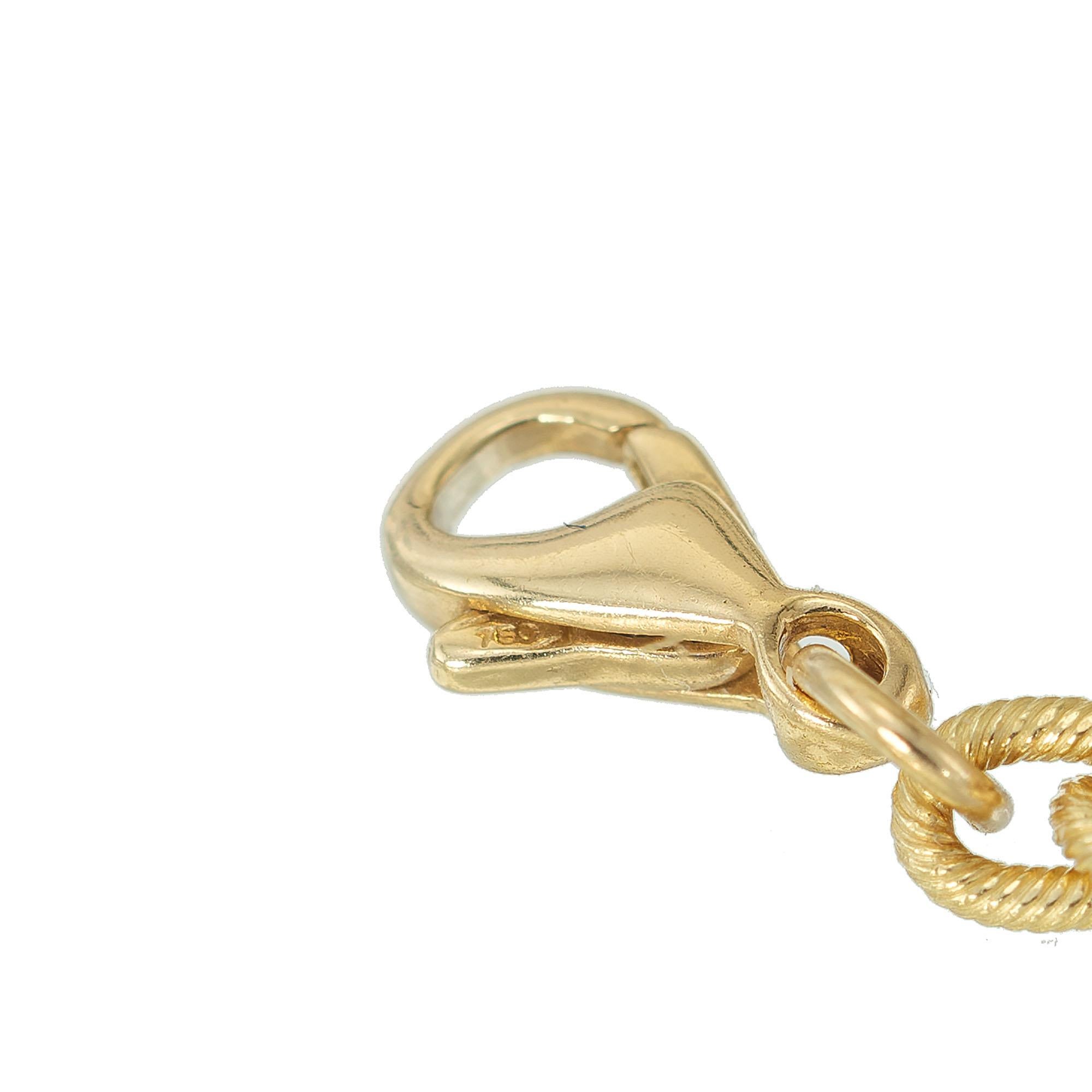 Bracelet à maillons à chaîne en or texturé et diamants Bon état - En vente à Stamford, CT
