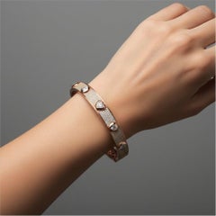 Diamond Thread 14K (oder 18k auf Anfrage) Gelbgold Armreif Armband