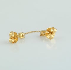 Diamond Thread Earrings Made In 14K Yellow Gold