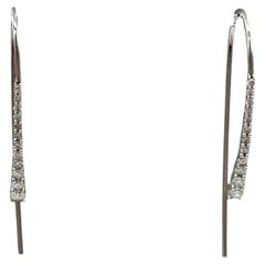 Diamond Threader Dangle Earrings in 10kt White Gold, 0.50ctw