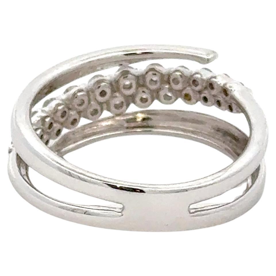 Anello con diamante a tre file The Claw 0,45 carati in oro giallo 14 carati G-H SI1-2 3,7 grammi in vendita 1