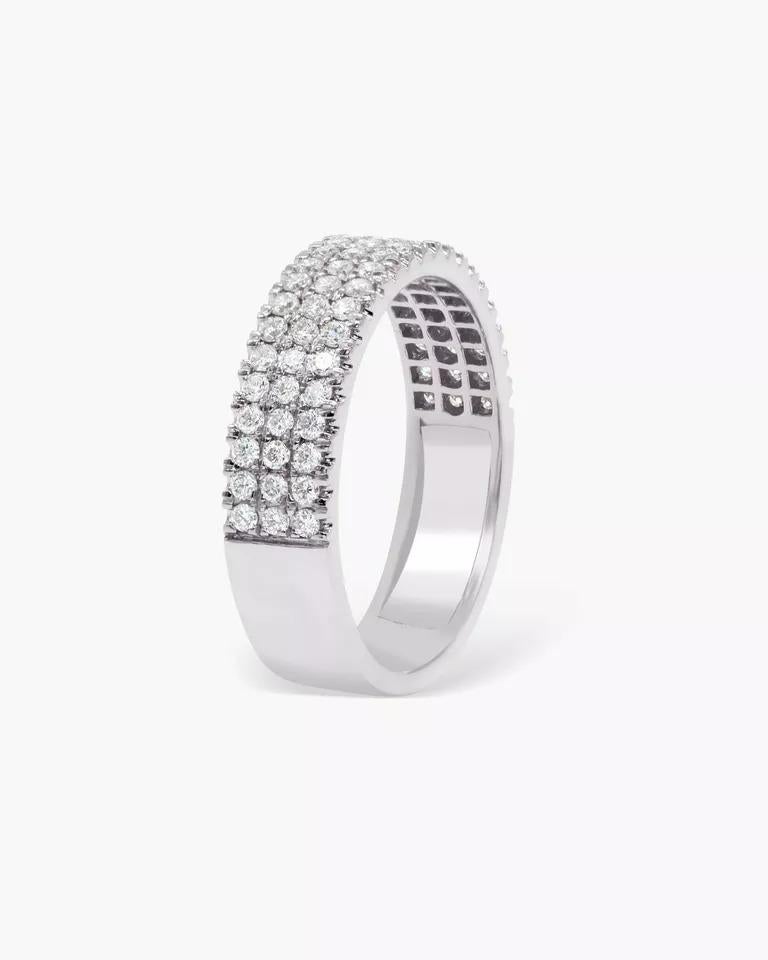 Diamond Three Row Half Eternity Ring Engagement Ring 14k Solid Gold Genuine Ring
Light weight can be worn everyday

Additional information:
Condition: New with tags: A brand-new, unused, and unworn item (including handmade items) in the original
