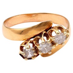 Vintage Diamond Three-Stone Bypass Ring