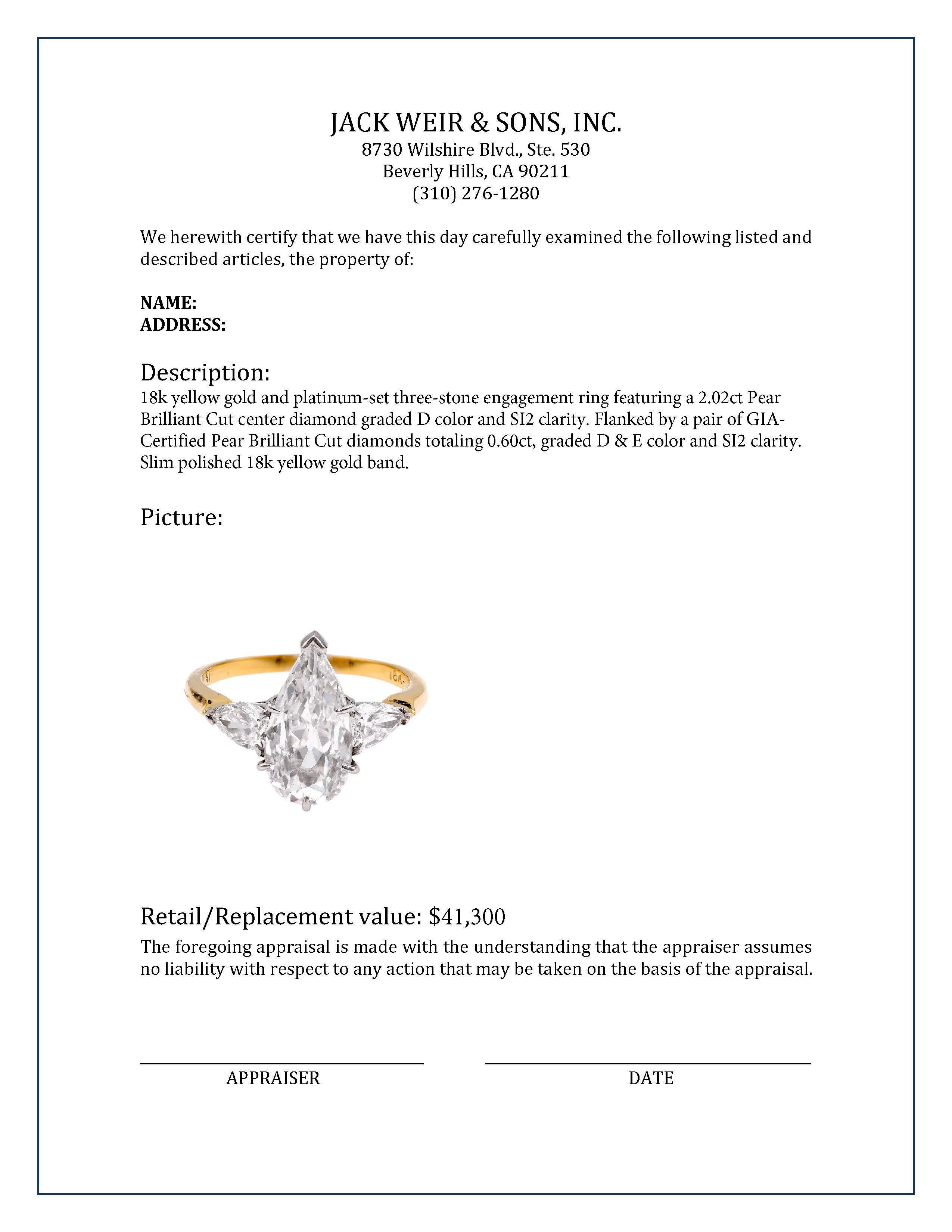 Diamond Three-Stone Ring For Sale 1