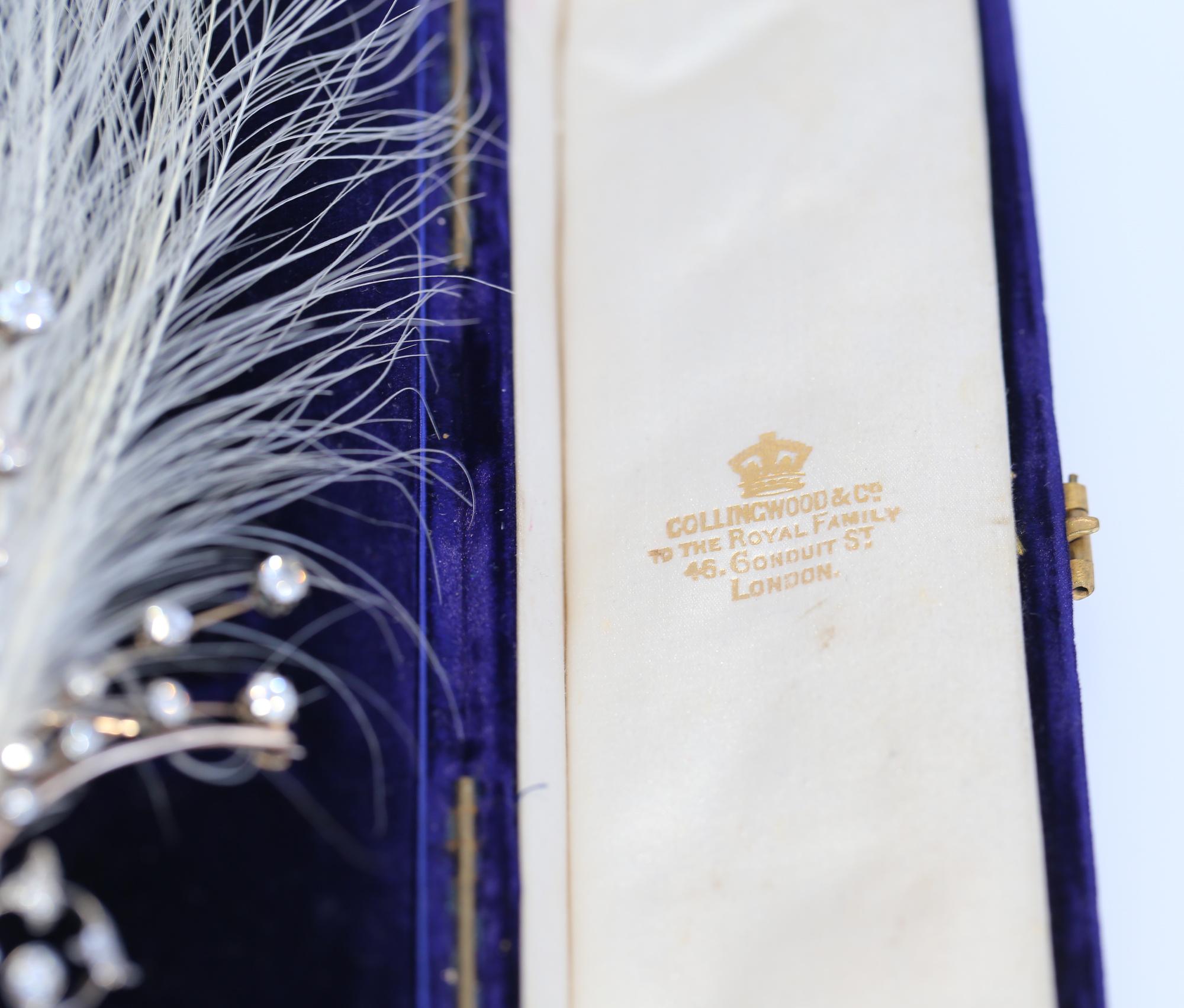 Diamond Tiara Brooch Aigrette Comb Original Box Collingwood, 1900 2