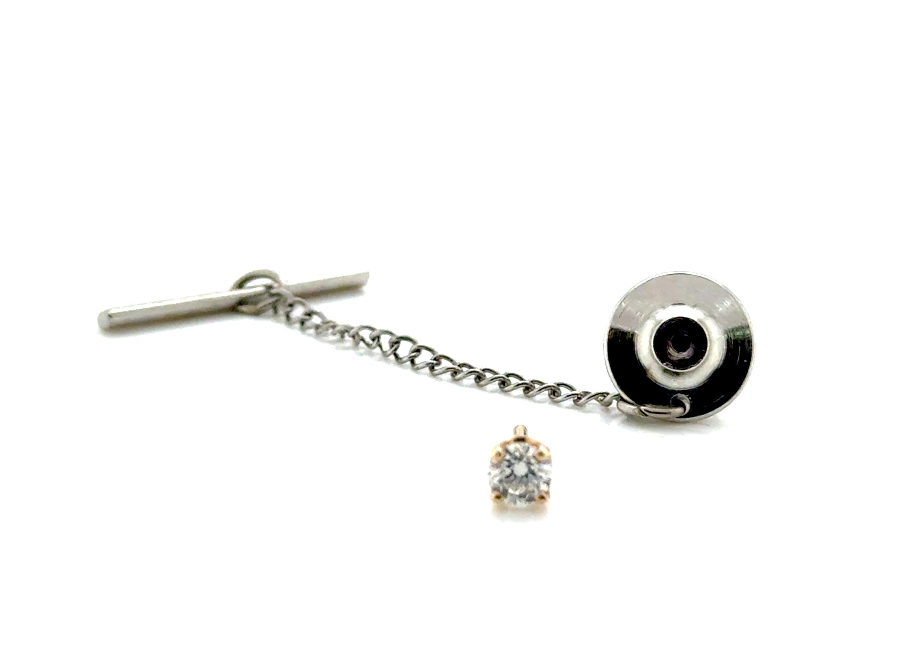 Diamond Tie Tack Pin 14K Yellow Gold D-F VVS Ideal Cut Round Brilliant



Features a Genuine Natural Mined .25ct  Round Brilliant Cut Diamond

Stainless Steel Back

100% Natural Diamond

.25 Carat Diamond Weight

14K Yellow Gold Setting

Classic