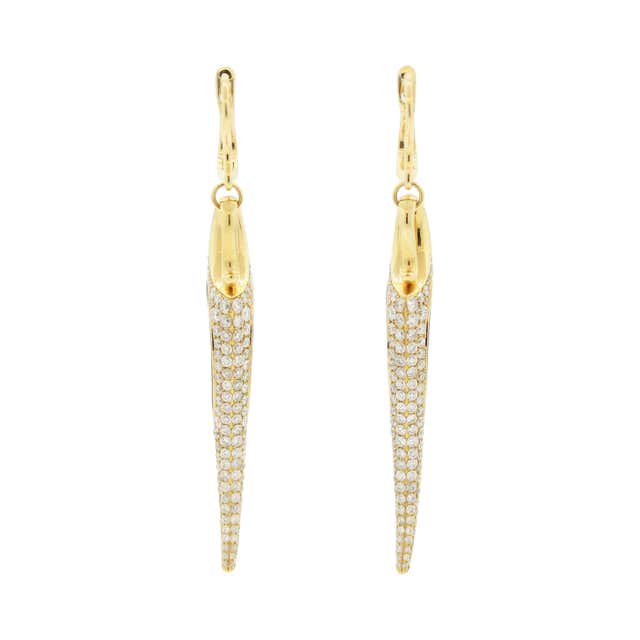 Cats Eye Chrysoberyl Diamond Platinum Drop Earrings For Sale at 1stDibs