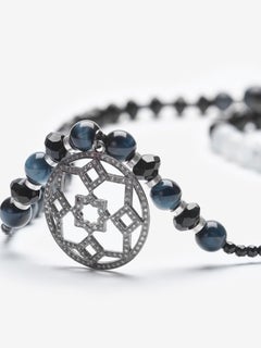 Diamond Tiger's Eye Silver Najima Necklace