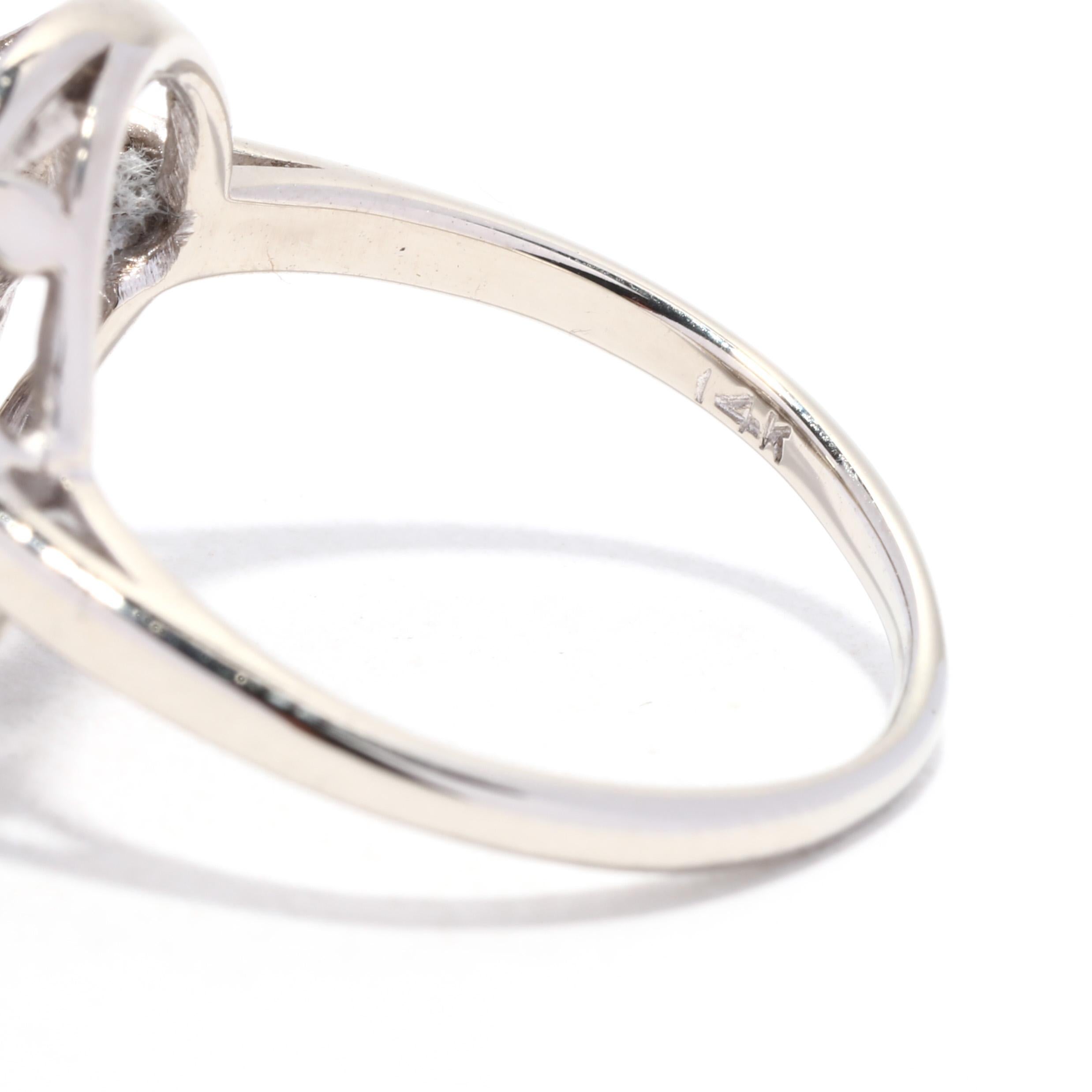 Women's or Men's Diamond Toi et Moi Ring, 14K White Gold, Ring, Classic Diamond For Sale