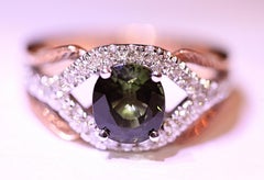 Diamond Tourmaline Rose Gold Yellow Gold Right Hand Fashion Ring