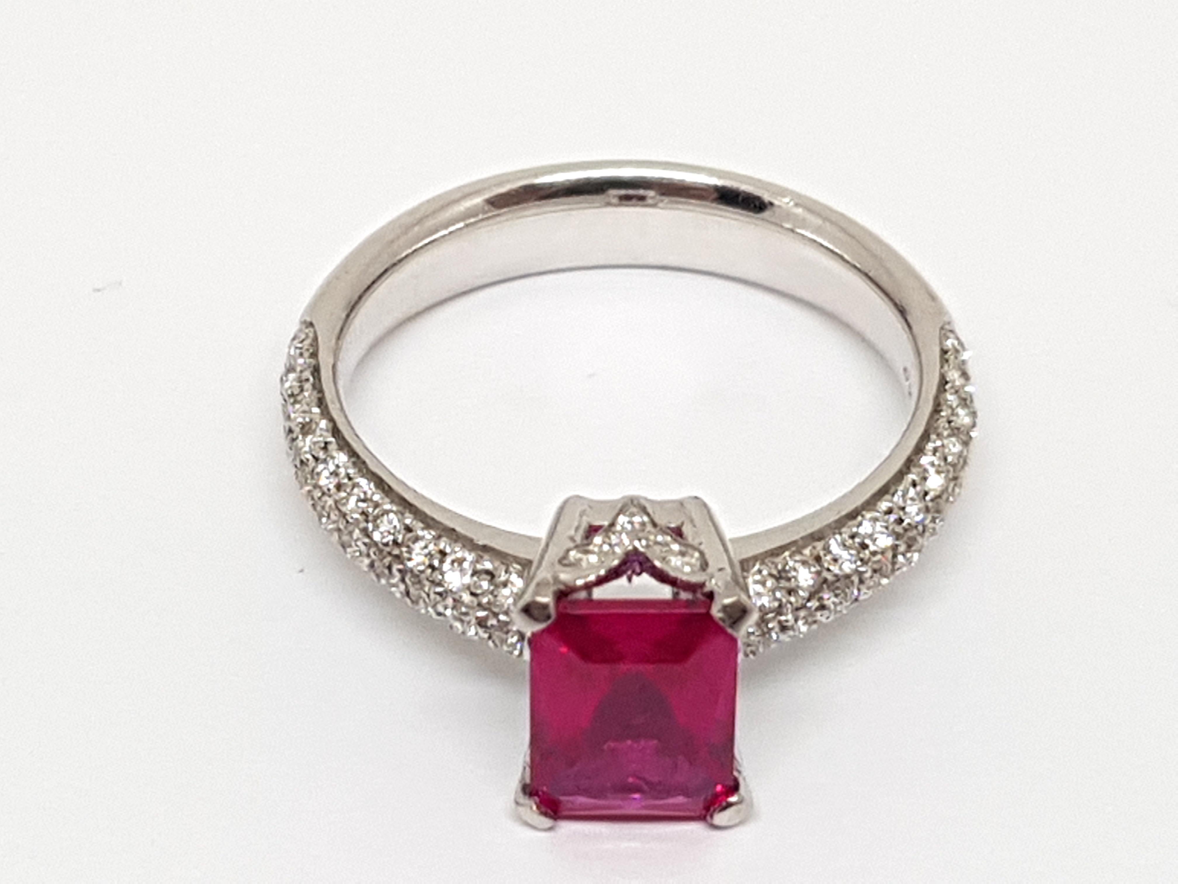 Women's Diamond Tourmaline Rubilite Gold Ring