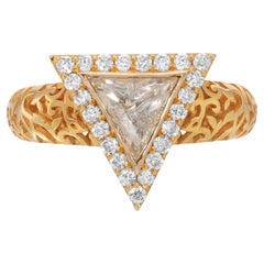 Diamond Triage Filigree Dress Ring