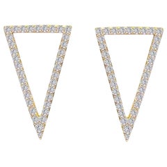 Tanisa Nahata Diamond Triangles Earring in 18 Karat Gold