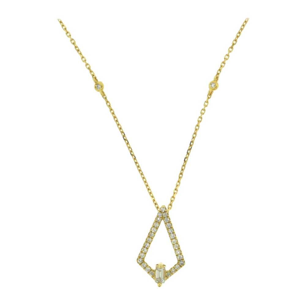 Topaz & Diamond Blackened Crivelli Pendant Necklace main image 1