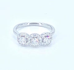 Contemporary 0.50 Carat Diamond Trilogy Ring