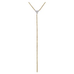Diamant-Halskette Trinity Lariat Y aus 14 Karat Gelbgold Shlomit Rogel