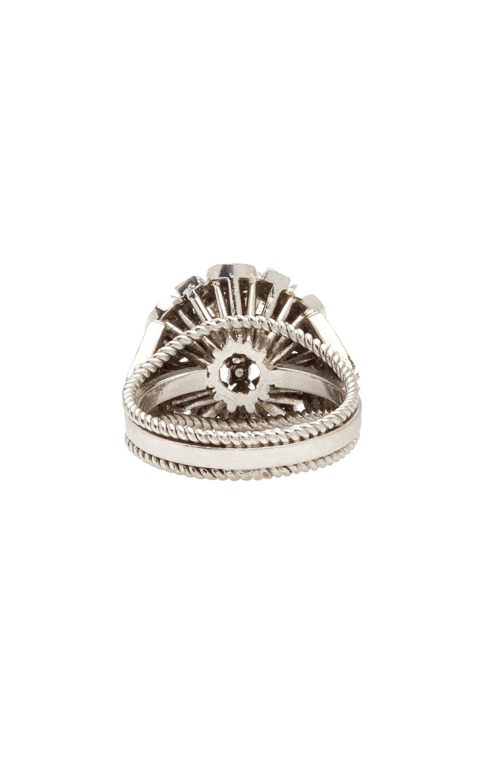 Women's or Men's Diamond Trombino Ring For Sale