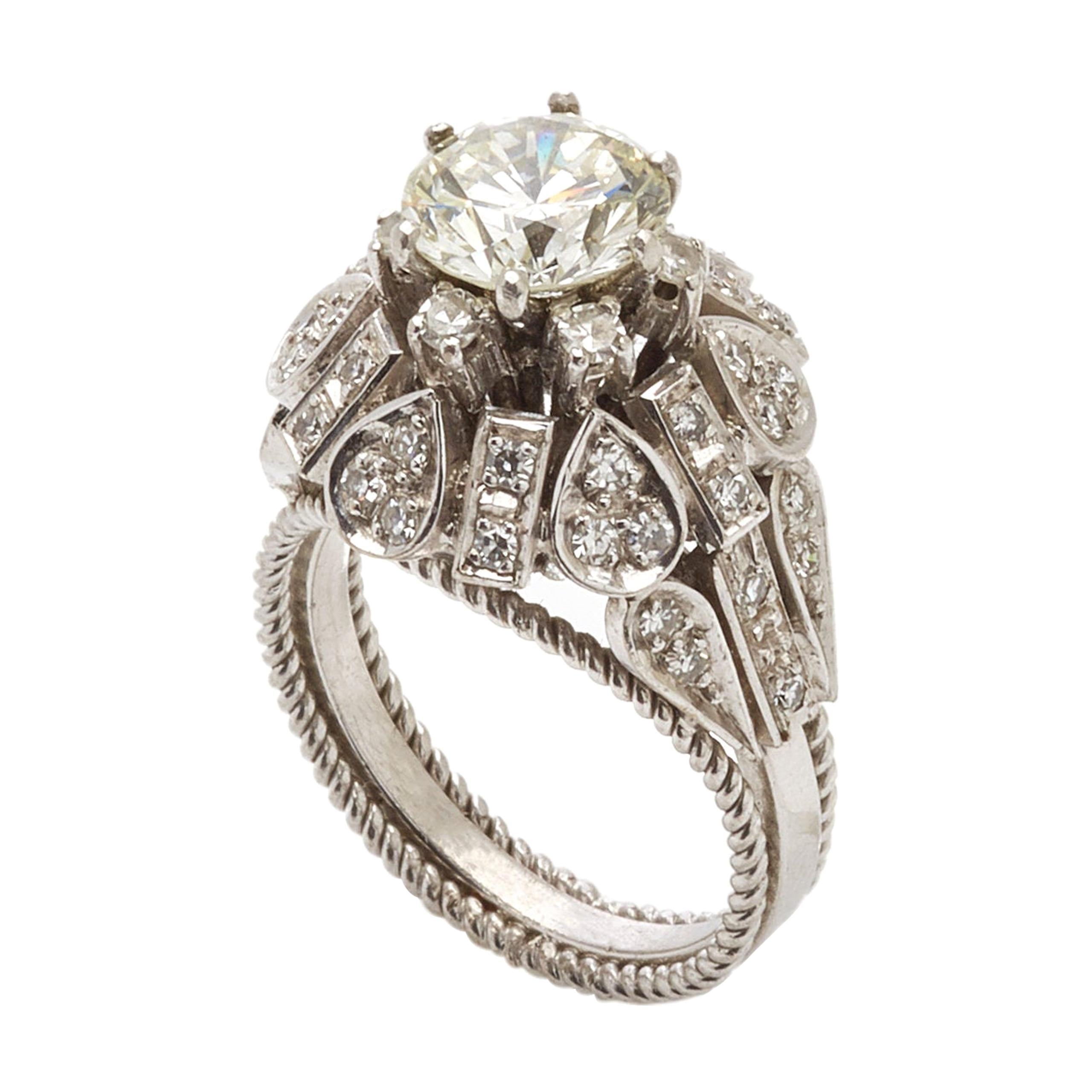 Trombino-Ring mit Diamanten