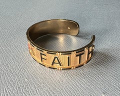Heart Cuff Bracelet Enamel Truth Faith