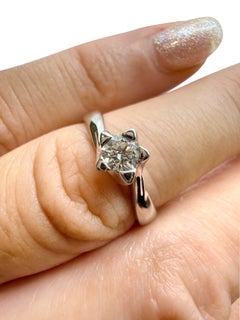 Diamond Tulip ring 18KT gold engagement ring floral motif
