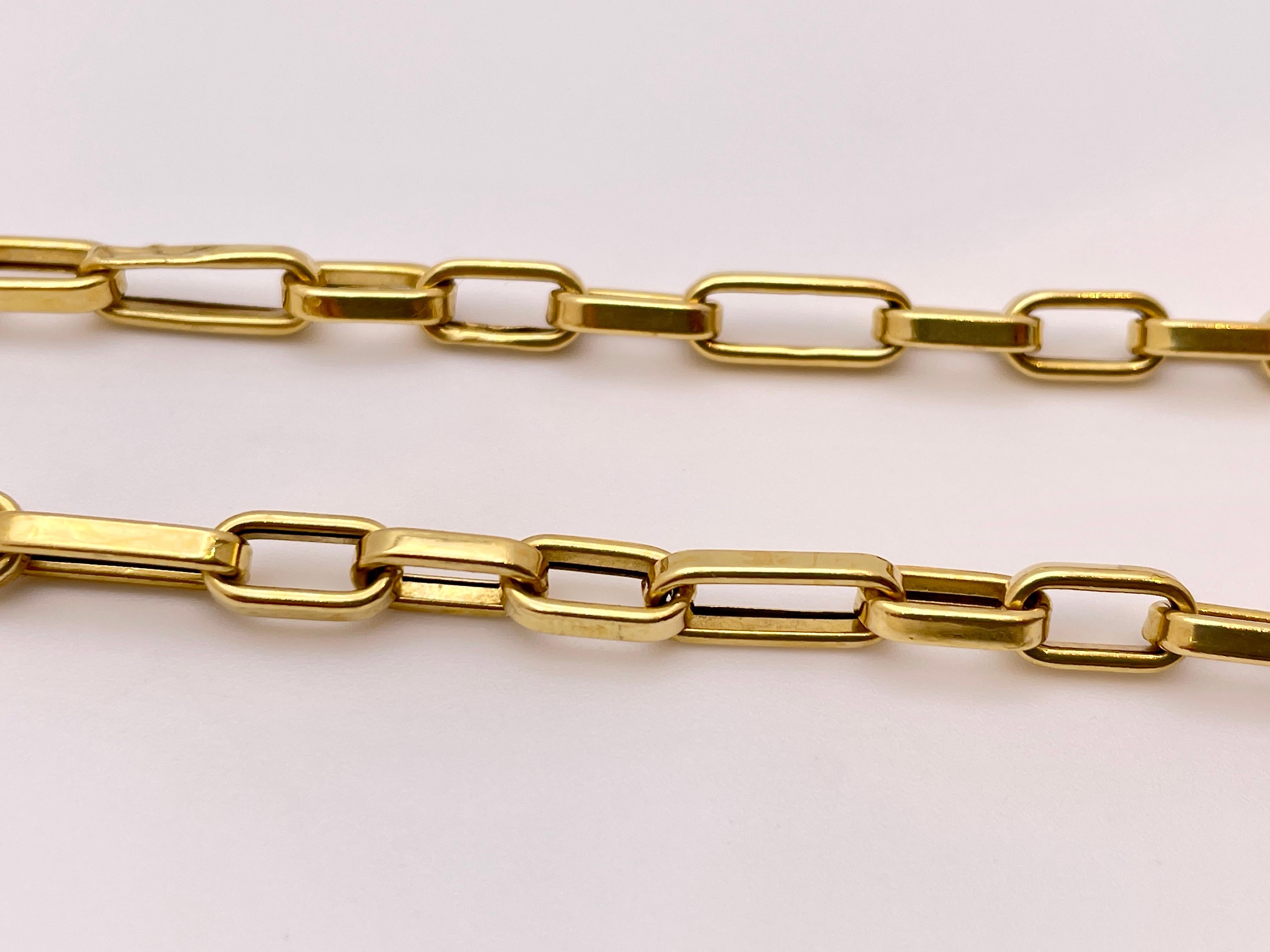 Diamant Turmalin 18K Gelbgold Griechisches Kreuz Halskette im Angebot 5
