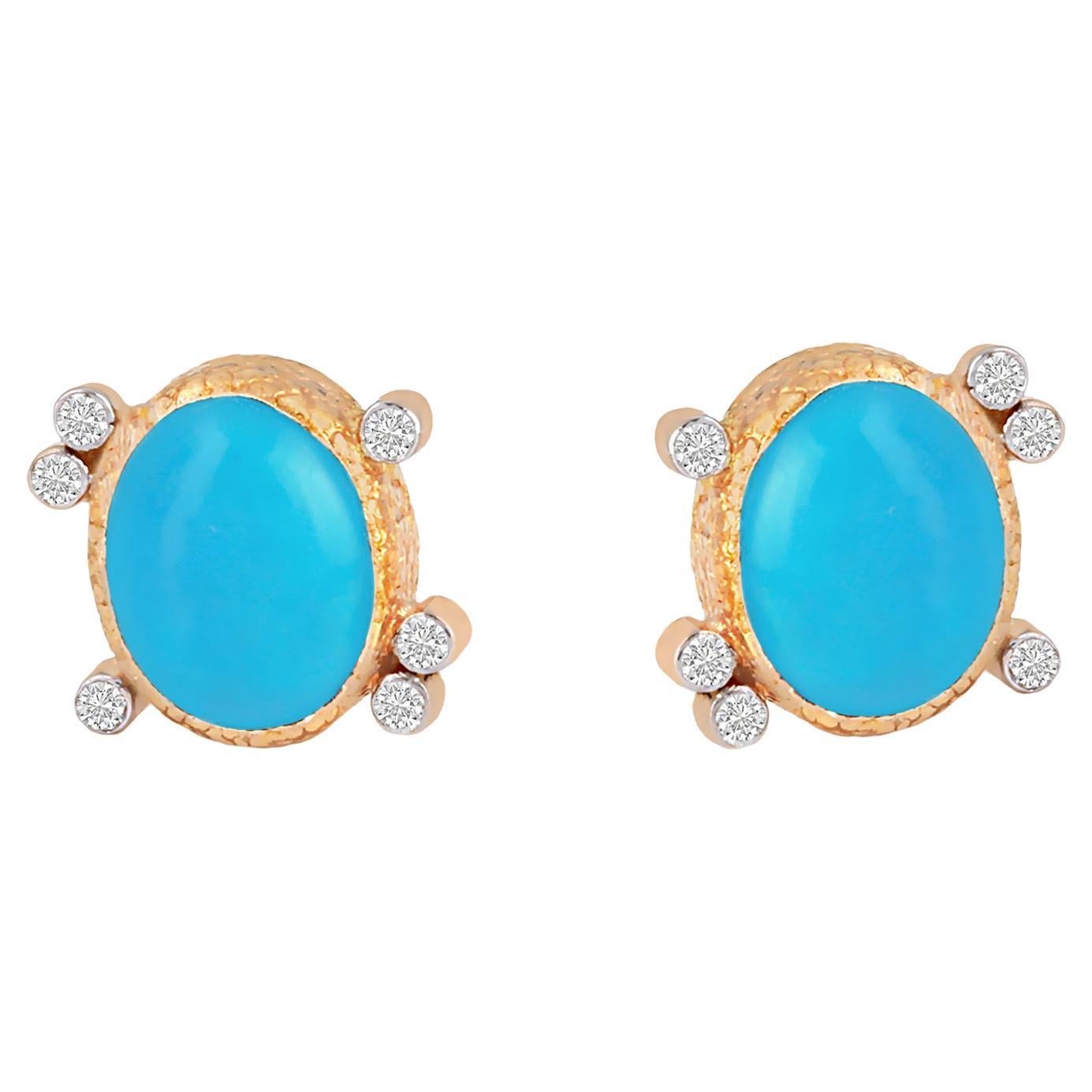 Beautiful Turquoise Diamond Gold Long Drop Earrings At Stdibs