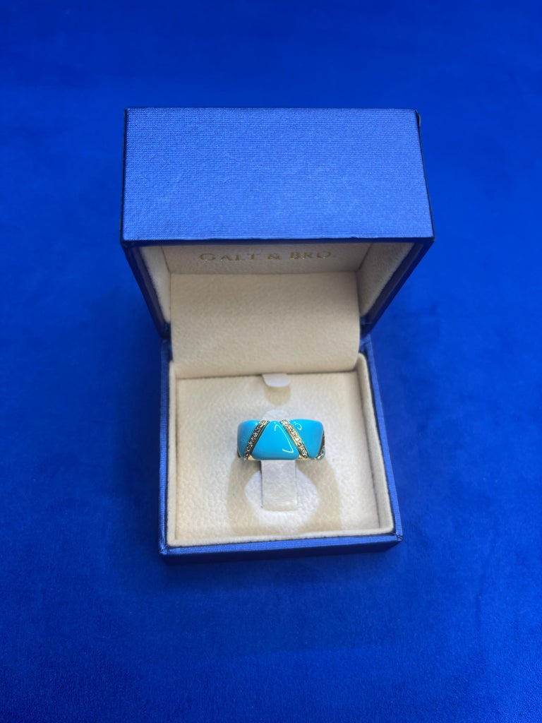 ETERNITY RING LIGHT BLUE GOLD main image 0