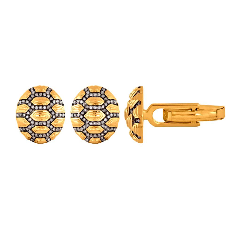 Modern Diamond Turtle Cufflinks For Sale