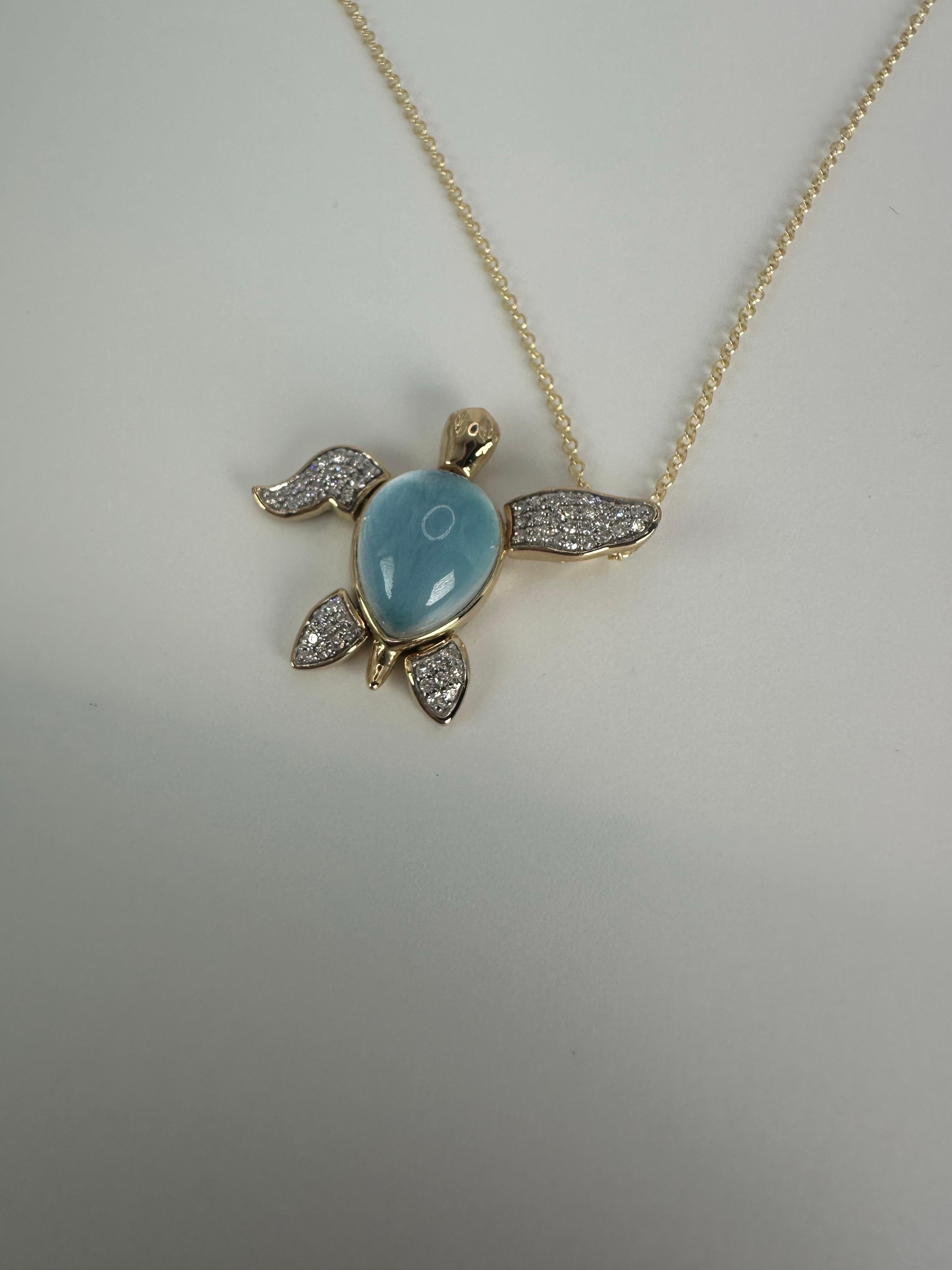 What a rare piece, absolutely stunning and movable too, the legs all move making this turtle truly alive on your neck! Made with VS diamonds in 14KT gold! Comes with certificate, fast shipping and cute packaging!

WHAT YOU GET AT STAMPAR