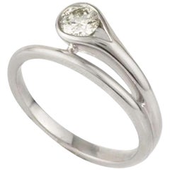Diamond Twist Band Engagement Ring 0.43 Carat