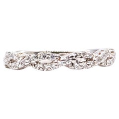 Alianza de boda «Diamond Twist» en oro blanco de 14k