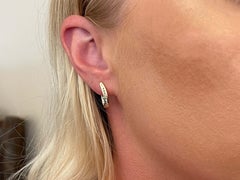 Diamond Twisted Hoops 14K Yellow Gold