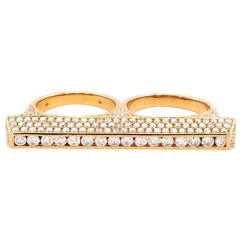 Revolving Ring in Two Colors Gold 18 Karat For Sale at 1stDibs