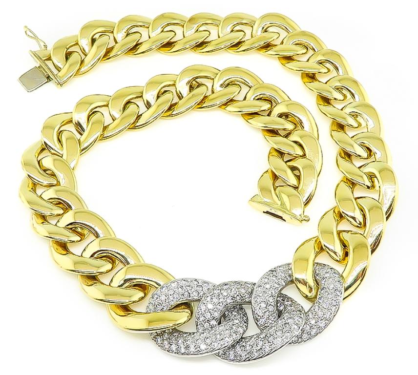 two tone gold chain