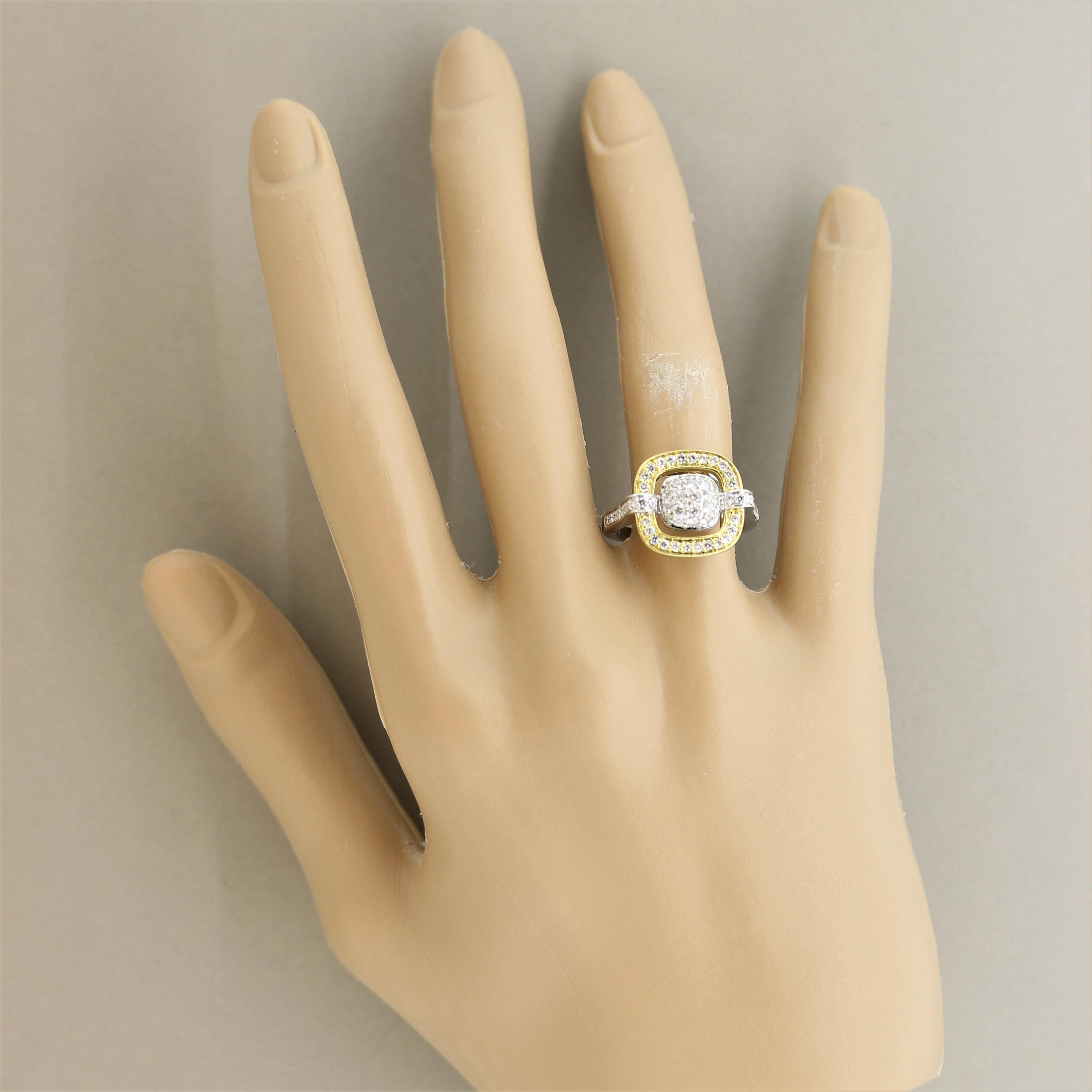 Women's Diamond Two-Tone Gold Ring